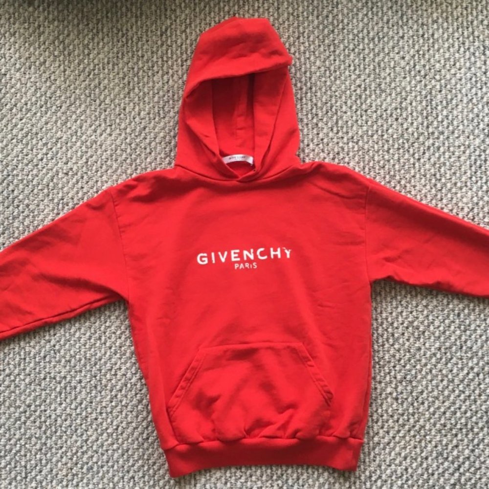Givenchy Paris Red Hoodie XS